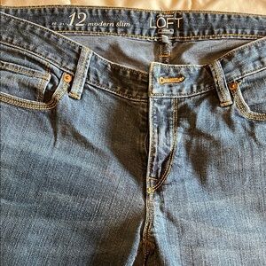 LOFT Modern Slim straight leg Jeans - Classic Blue